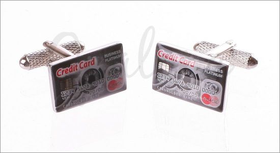 Credit card cufflinks
