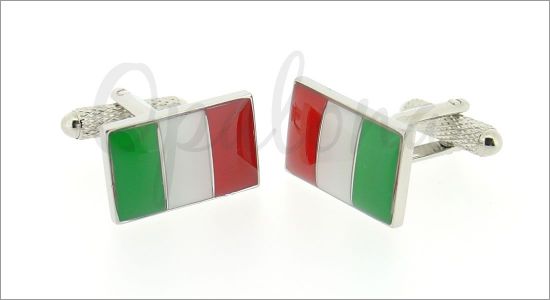 Italian flag cufflinks