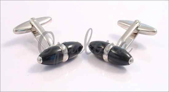 Black cone cufflinks