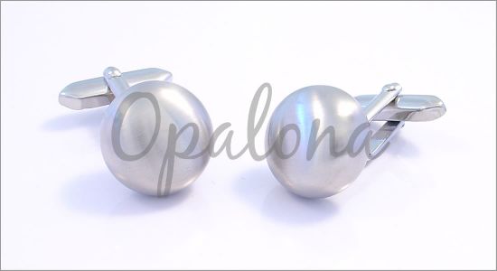 Round brushed cufflinks