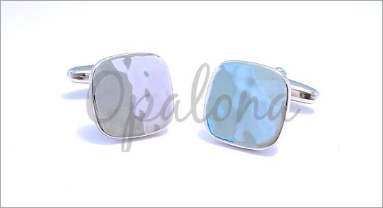 Hammered square cufflinks