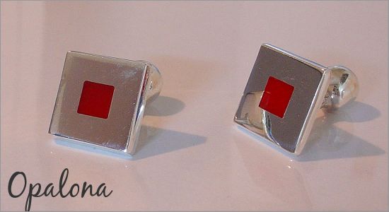 Red square in silver