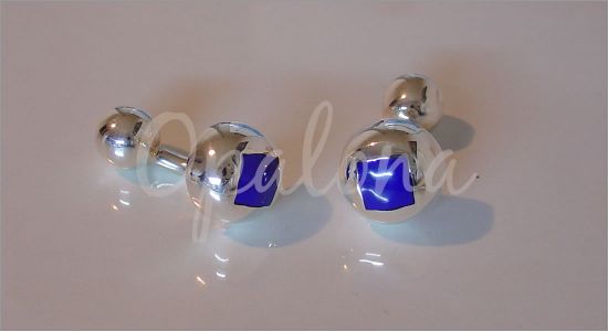 Blue balls in silver