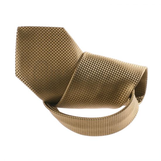 Cravate faux-uni beige et marron clair