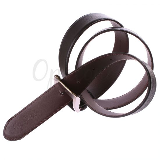 Ceinture en cuir noire, int�rieur cuir marron