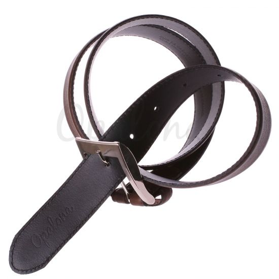 Ceinture en cuir marron, int�rieur cuir noir