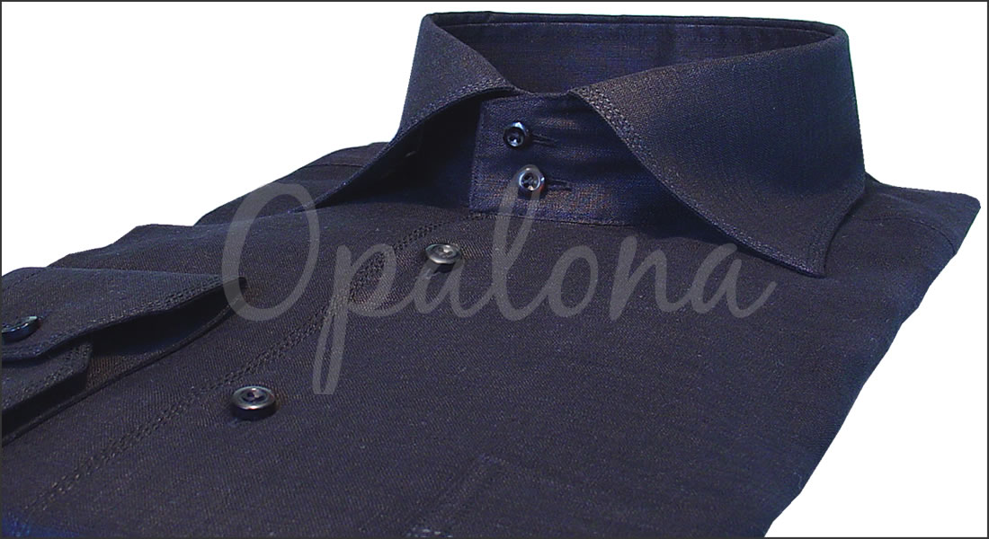 Chemise en lin noire