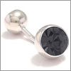 Double sided cufflinks with black crystals