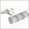 Cylindre de verre gris � stries grises claires