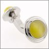 Double sided yellow cat's eye cufflinks