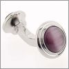 Double sided purple cat's eye cufflinks