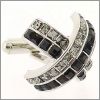 Croix Swarovski noir et blanc