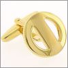 Gold circle cufflinks