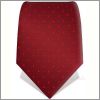 Burgundy woven silk tie with red dots