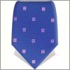 Cravate bleue � motifs g�om�triques