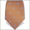 Brown tie with blue squares