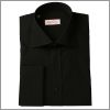 Chemise noire � poignets mousquetaires