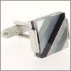 Carr� de bandes en nacre et onyx