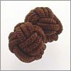 Brown knot cufflinks