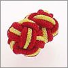 Dark red and light yellow knot cufflinks