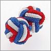 Red white and blue knot cufflinks