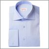 Chemise bleue cintr�e � poignets mousquetaires