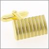 Gilded rectangular cufflinks with striations