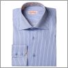 Chemise ray�e bleue � col int�rieur liberty