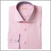 Pink shirt with a blue and pink collar