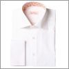 Chemise blanche � col int�rieur fleuri rose et jaune