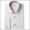 Chemise blanche � poignets mousquetaires et col int�rieur prince de Galles