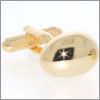 Golden egg cufflinks