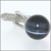 Black ball cat's eye cufflinks