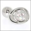 Boule incrust�e de cristaux de Swarovski dans un �tau ovale