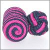 Passementerie bleue marine et fushia