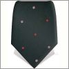 Cravate noire � fleurs