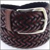 Ceinture tress�e cuir et bleue marine
