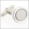 Oval cufflinks with a matt core