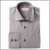 Chemise grise � boutons mauves