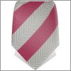 Cravate ray�e fushia et grise claire