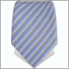 Cravate ray�e bleue ciel et blanche 