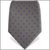 Grey tie with purple dots