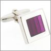 Purple enameled cufflinks