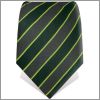 Black tie with green stripes