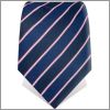 Cravate bleue marine � fines rayures roses