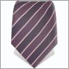 Cravate mauve � fines rayures roses