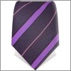 Cravate mauve fonc� � rayures mauves et roses