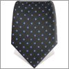 Cravate marron � pois bleu clair