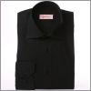 Chemise cintr�e noire � col un bouton