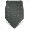 Cravate grise � motifs verts clairs